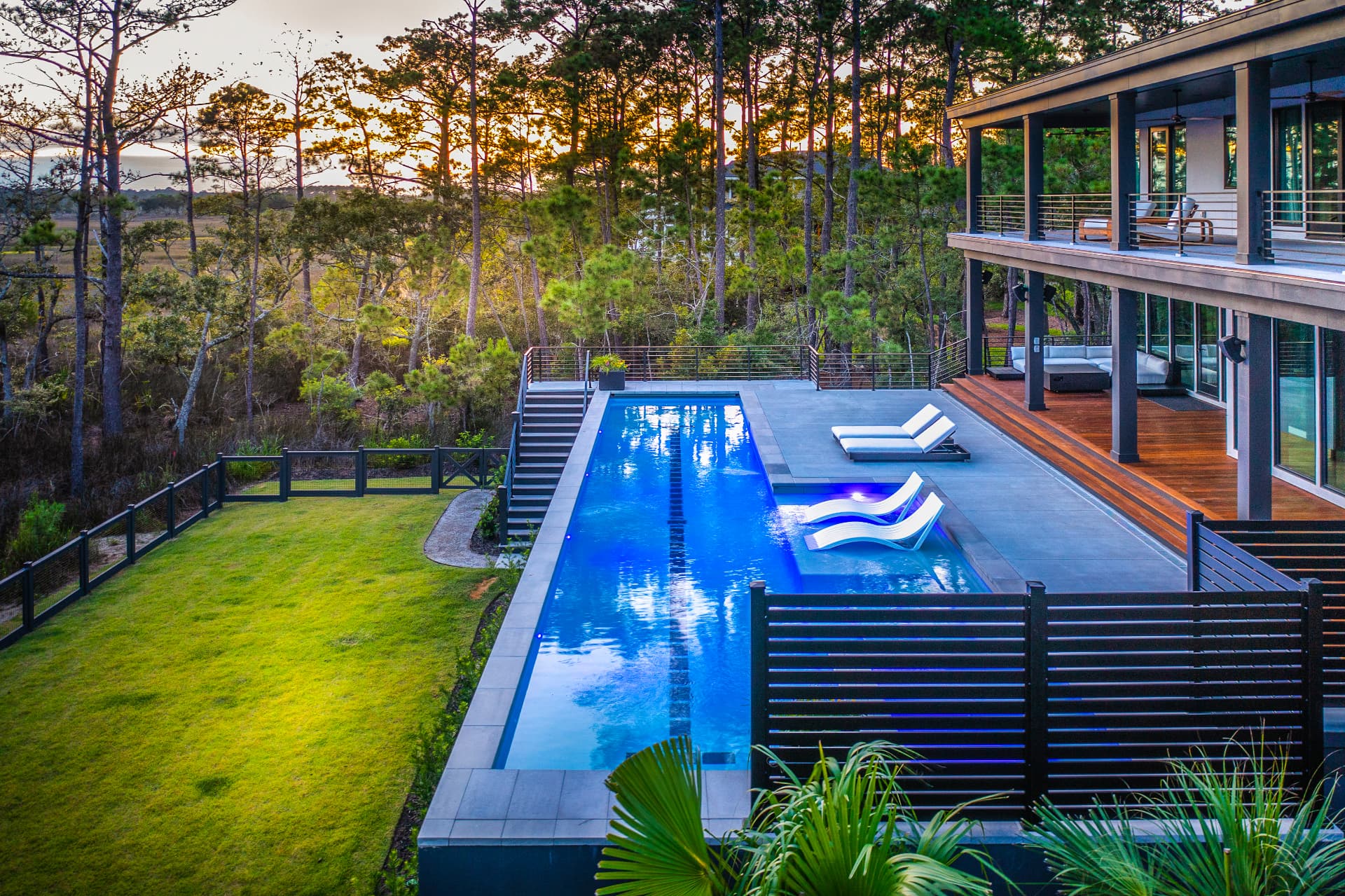 Elevated lap pool, Heritage Pools project