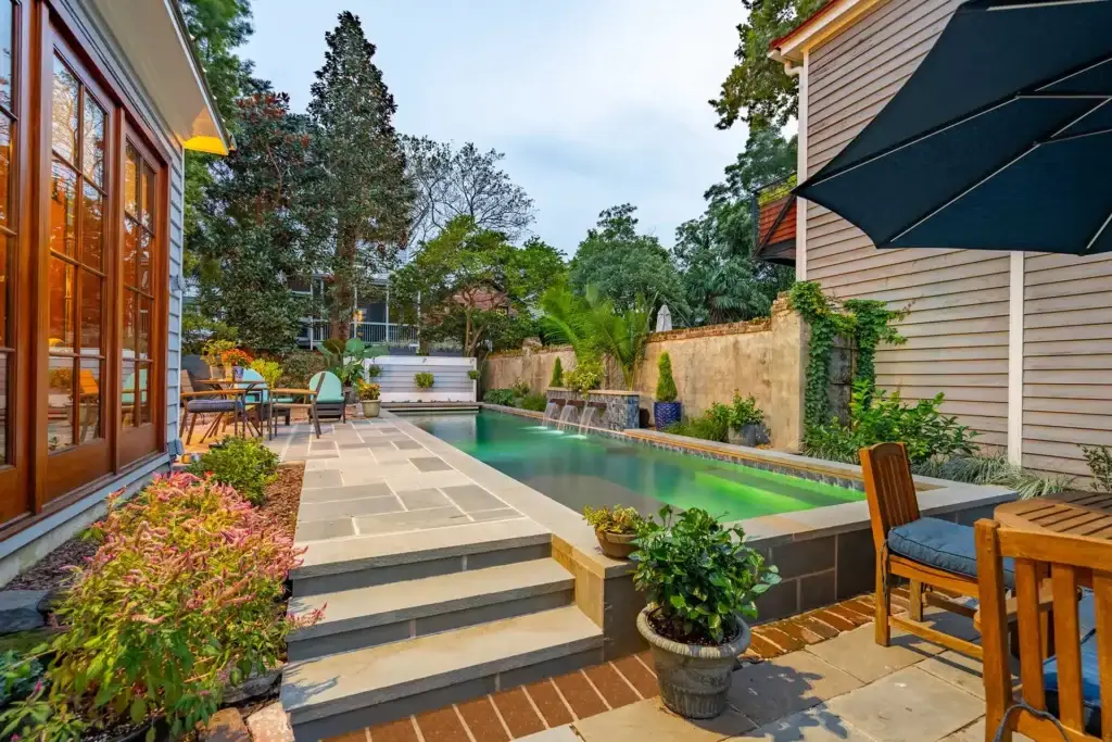 Small spaces, Heritage Pools build in the Charleston Lowcountry